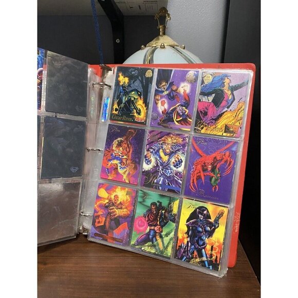 Vintage 90s Marvel Trading Card Binder. Spider-Man, Super man, X-Men Hol… - Picture 11 of 14